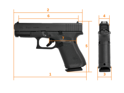 GLOCK G19 Gen.5 / MOS, Compact, кал. 9 mm Luger