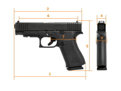GLOCK G43X PR(R/MOS/FS/Combo Shield),  9 mm Luger